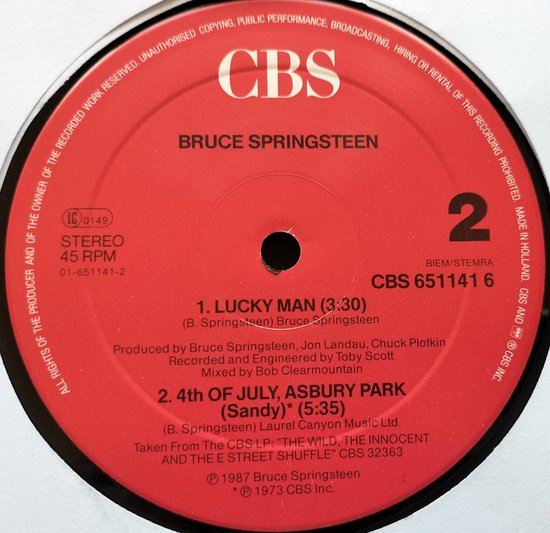 Bruce Springsteen ‎– Brilliant Disguise (1987) LP, 12", 45 RPM, Maxi-Single, Stereo = als nieuw