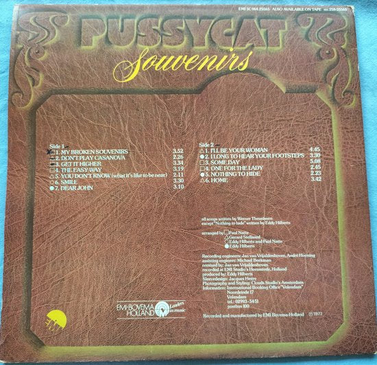 Pussycat - Souvenirs (1977) LP = als nieuw LP Tooltip Let op! Dit product is een LP. Hiervoor heb je een platenspeler nodig.