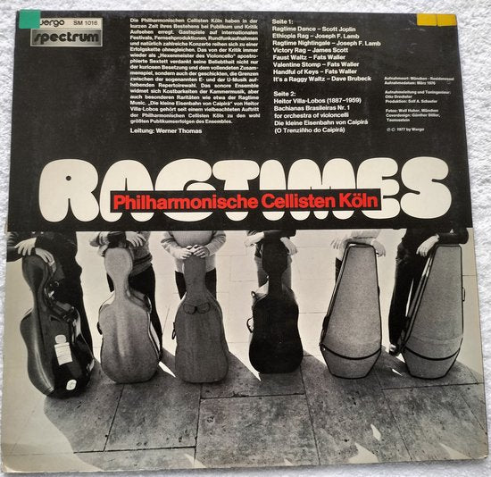 Philharmonische Cellisten Köln – Ragtimes (1977) LP