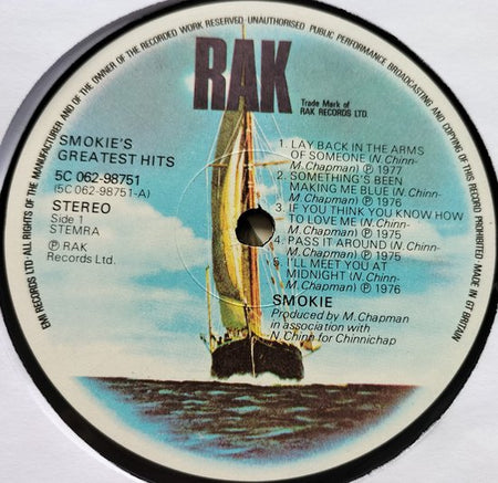 Smokie - Greatest Hits (1977) LP