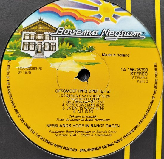 Neerlands Hoop In Bange Dagen ‎– OFFSMBOET IPPQ DPEF (1979) 2XLP