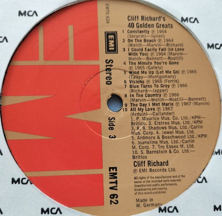 Cliff Richard - 40 Golden Greats (1977) 2XLP zijn als nieuw