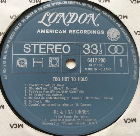 Ike & Tina Turner – Too Hot To Hold (1974) LP