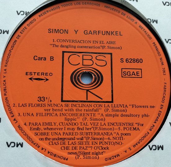 Simon and Garfunkel - Parsley, Sage, Rosemary and Thyme (1970) LP= als nieuw