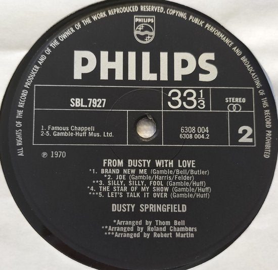 Dusty Springfield – From Dusty....With Love (1970) LP = als nieuw