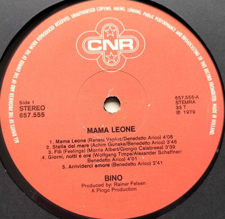 Bino ‎– Mama Leone (1978) LP