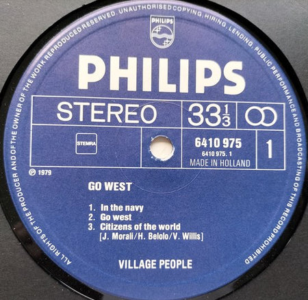 Village People - Go West (1979) LP