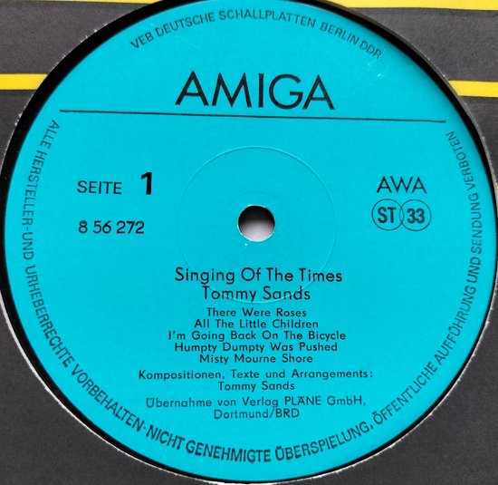 Tommy Sands - Singing of the Times (1985) LP