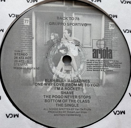 Gruppo Sportivo - Back to 78 (1978) LP
