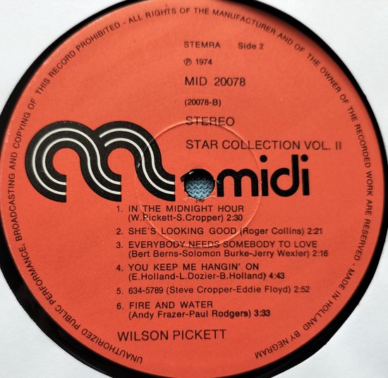 Wilson Pickett – Star-Collection Vol. 2 ( 1974) LP
