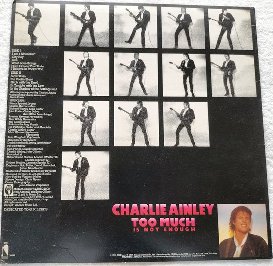 Charlie Ainley – Too Much Is Not Enough (1978) LP
