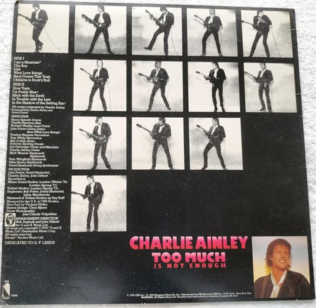 Charlie Ainley – Too Much Is Not Enough (1978) LP