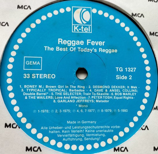 Reggae Fever - The Best Of Today's Reggae (1981) LP