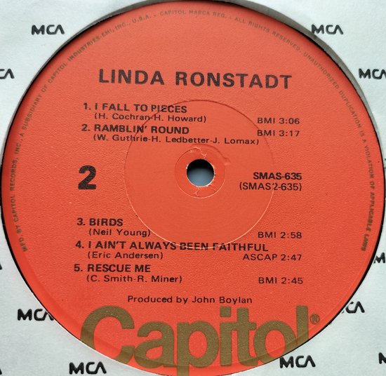 Linda Ronstadt – Linda Ronstadt (1973) LP