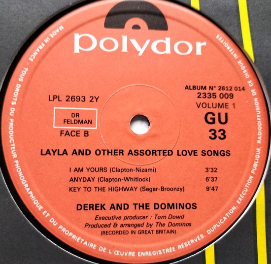 Derek and The Dominos - Layla and Other Assorted Love Songs (1970) 2XLP