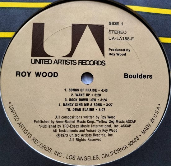 Roy Wood - Boulders (1973) - LP = als nieuw