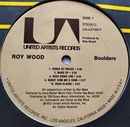 Roy Wood - Boulders (1973) - LP = als nieuw