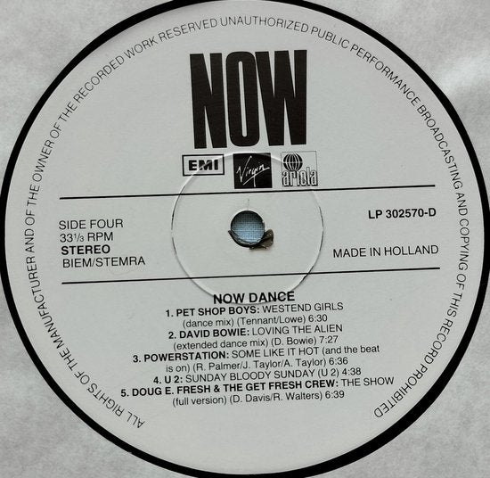 Now Dance  (1986) 2XLP = in Nieuwstaat