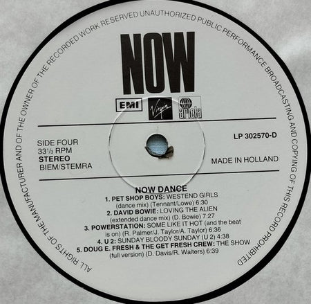 Now Dance  (1986) 2XLP = in Nieuwstaat