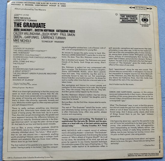 Simon & Garfunkel - The Graduate (1968) LP = als nieuw