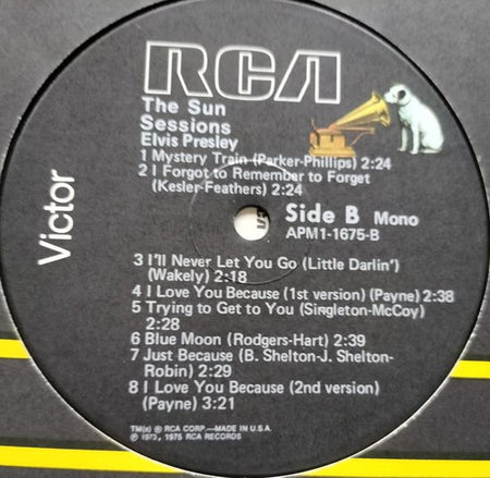Elvis Presley - The Sun Sessions (1976) LP Collect Item MONO
