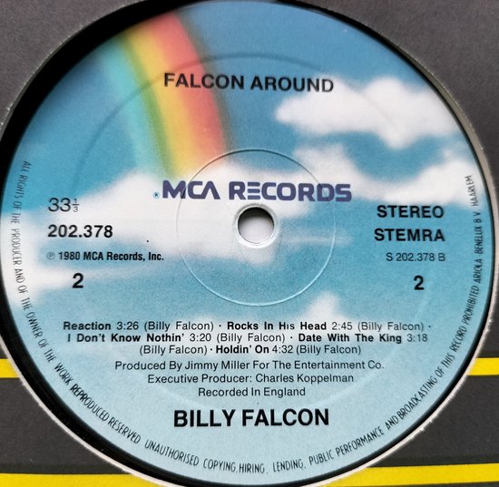 Billy Falcon - Falcon Around (1980) LP = als nieuw