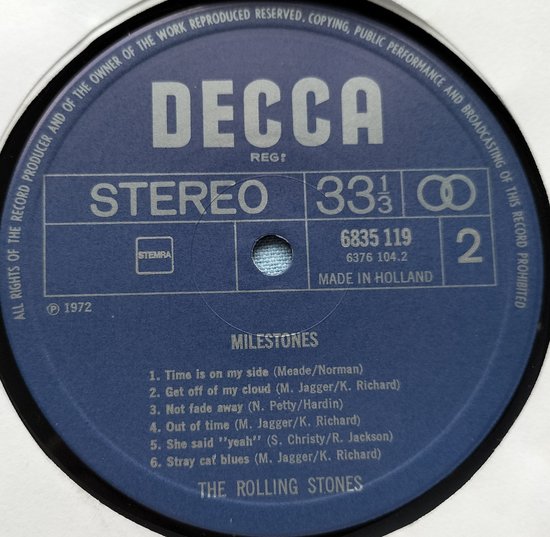 The Rolling Stones - Milestones (1971) LP