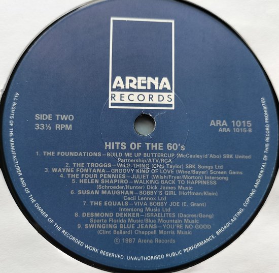 Smash Hits Of The 60's (1987) LP = als nieuw