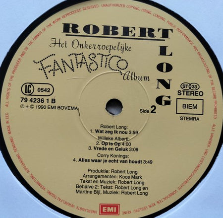 Robert Long – Het Onherroepelijke Fantastico Album LP (collect item)