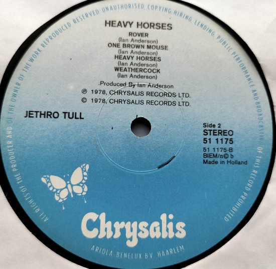 Jethro Tull - Heavy Horses (1978) LP