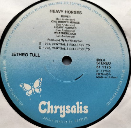 Jethro Tull - Heavy Horses (1978) LP