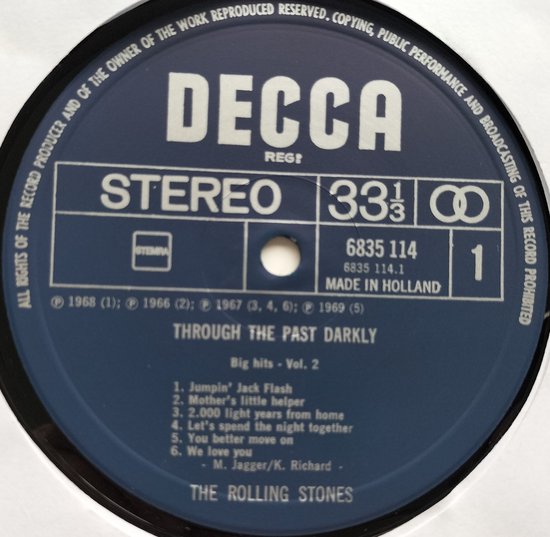 Rolling Stones - Through the Past, Darkly: Big Hits Vol. 2 (1969)