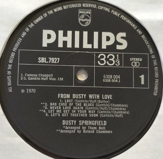 Dusty Springfield – From Dusty....With Love (1970) LP = als nieuw