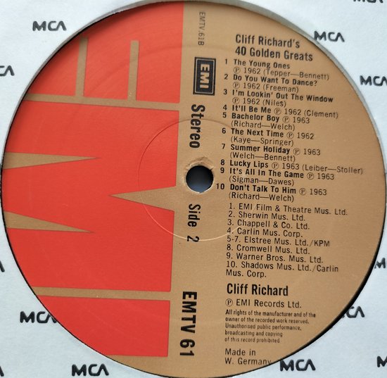 Cliff Richard - 40 Golden Greats (1977) 2XLP zijn als nieuw
