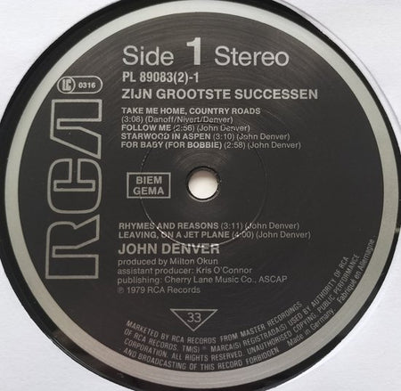 John Denver – Zijn Grootste Successen (1979) 2XLP zijn als nieuw
