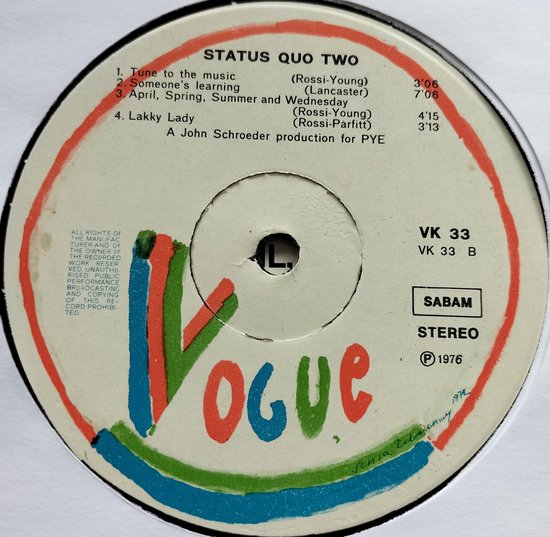 Status Quo – Status Quo Two (1976) LP = als nieuw