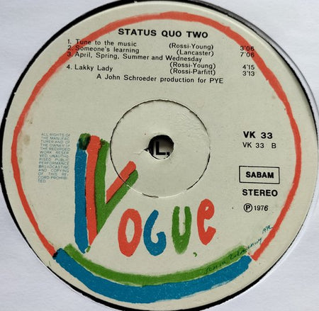 Status Quo – Status Quo Two (1976) LP = als nieuw