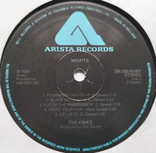 The Kinks - Misfits (1978) LP = in Nieuwstaat