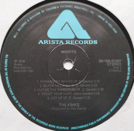 The Kinks - Misfits (1978) LP = in Nieuwstaat