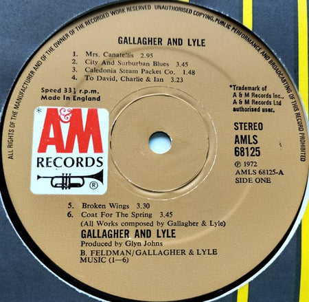 Gallagher And Lyle – Gallagher And Lyle (1972) LP = als nieuw