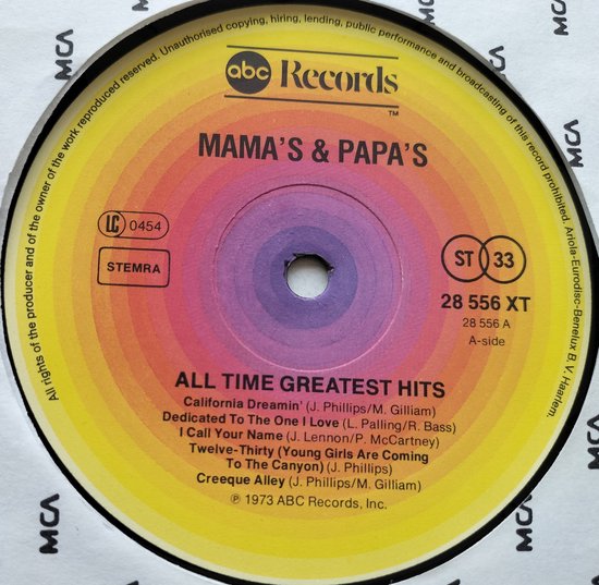 The Mama's & Papa's – All Time Greatest Hits (1977) 2XLP = als nieuw