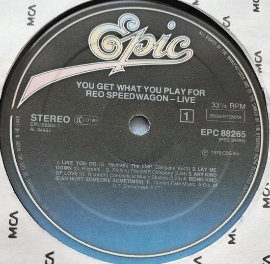 REO Speedwagon - You Get What You Play For (1977) 2XLP