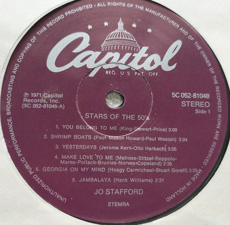 Jo Stafford – Jo Stafford (1971) LP = als nieuw
