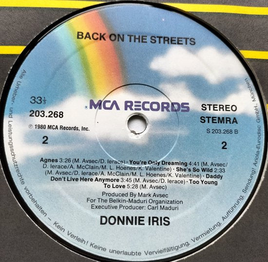 Donnie Iris – Back On The Streets (1980) LP