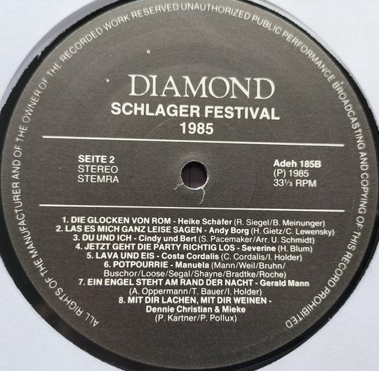 Harry Thomas Presenteert Schlagerfestival 1985 2XLP