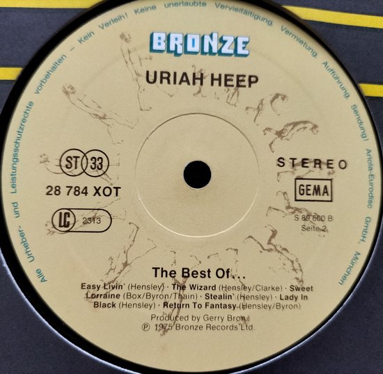 Uriah Heep – The Best Of...(1975) LP