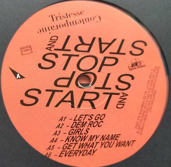Tristesse Contemporaine - Stop and Start (2017) LP