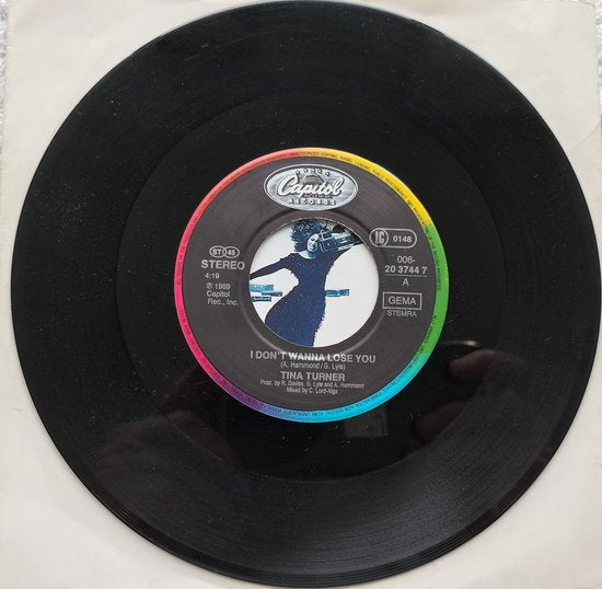Tina Turner – I Don't Wanna Lose You (1990) Vinyl, 7", Single