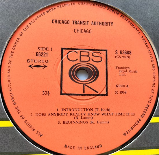Chicago Transit Authority – Chicago Transit Authority 2XLP= als nieuw