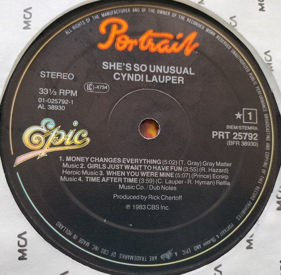 Cyndi Lauper - She's So Unusual (1983) LP
